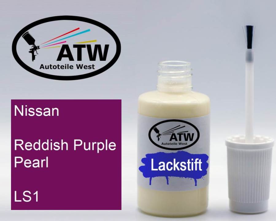 Nissan, Reddish Purple Pearl, LS1: 20ml Lackstift, von ATW Autoteile West.